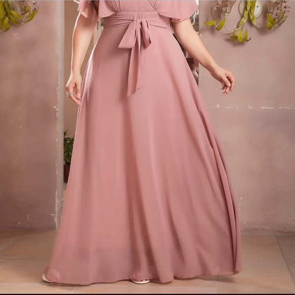 Plus size chiffon dress - Picture 5 of 5